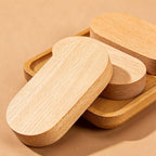 Walnut Wood Elliptical Base, Handmade Wooden Display Stand for Miniatures, Figurines, and DIY Crafts, Modern Minimalist Style, 4 Sizes
