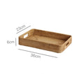 Handwoven Willow Basket, Rectangle Fruit Bowl, Home Storage Organizer for Kitchen, Living Room, Bedroom, Travel, 2 Sizes