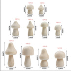 Natural Wooden Mushroom Craft Set, 100-Piece DIY Kids Painting Kit, Simple Style Home Decor