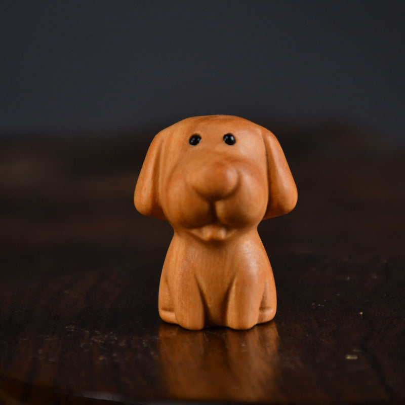 Chinese Zodiac Boxwood Carved Figurine, 1.5" Miniature Handcrafted Wooden Statue, Traditional Style