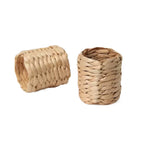 Water Hyacinth & Rush Grass Napkin Rings, Set of 1, Woven Natural Fiber Table Decor, Modern Minimalist Style