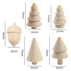 Wooden Acorn Craft Kit, DIY Painting Toy for Kids, Set of 10, Natural Wood Finish