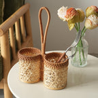 Handwoven Rattan Square Storage Basket, Modern Minimalist Design, Multiple Sizes, No Lid