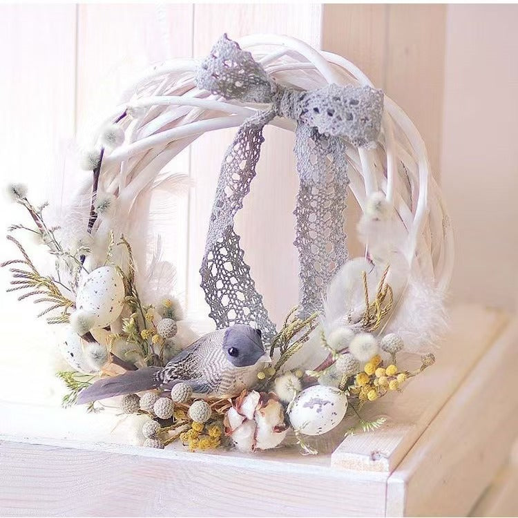 Handwoven Willow Wreath Garland, Festive Holiday Decor, Wedding & Window Display, Natural Willow Vine, Seasonal Door Hanging Decoration