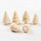 Wooden Acorn Craft Kit, DIY Painting Toy for Kids, Set of 10, Natural Wood Finish