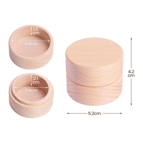Hand-Painted Beechwood Jewelry Box, 1.5" Mini Ring Keepsake Box, Wedding Gift, Travel Souvenir, Employee Appreciation Present