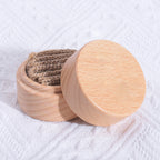 Hand-Painted Beechwood Jewelry Box, 1.5" Mini Ring Keepsake Box, Wedding Gift, Travel Souvenir, Employee Appreciation Present
