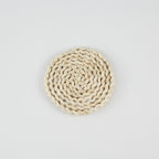 Handwoven Corn Husk Placemats, Set of Round Natural Fiber Table Mats, Japanese-Inspired Eco-Friendly Heat Resistant Coasters, 4.5"-14" Diameter