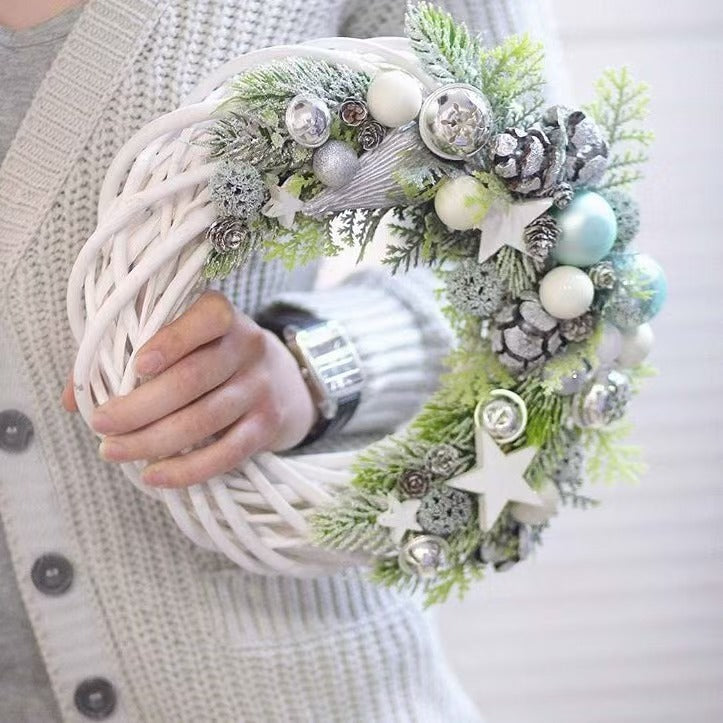 Handwoven Willow Wreath Garland, Festive Holiday Decor, Wedding & Window Display, Natural Willow Vine, Seasonal Door Hanging Decoration
