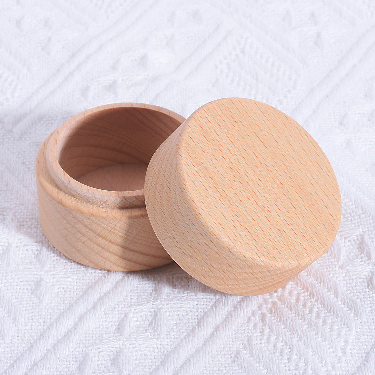 Hand-Painted Beechwood Jewelry Box, 1.5" Mini Ring Keepsake Box, Wedding Gift, Travel Souvenir, Employee Appreciation Present