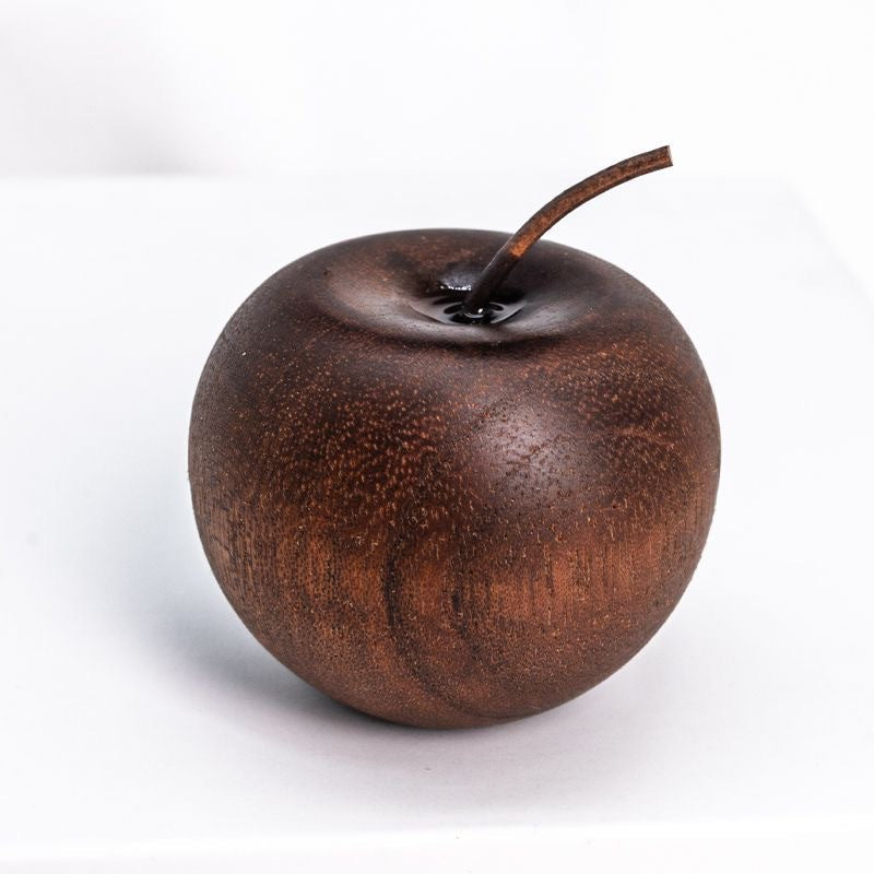 Apple-Shaped Wooden Car Air Freshener, Home Decor Diffuser, Sapele Wood