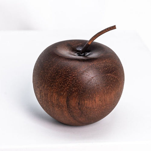 Apple-Shaped Wooden Car Air Freshener, Home Decor Diffuser, Sapele Wood