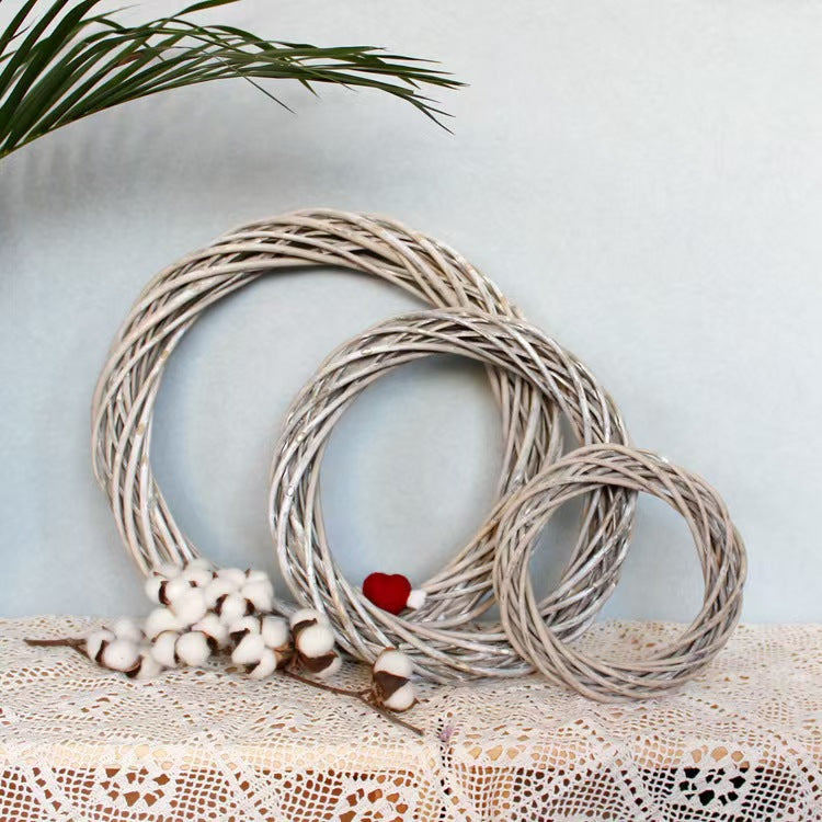 Handwoven Willow Wreath Garland, Festive Holiday Decor, Wedding & Window Display, Natural Willow Vine, Seasonal Door Hanging Decoration