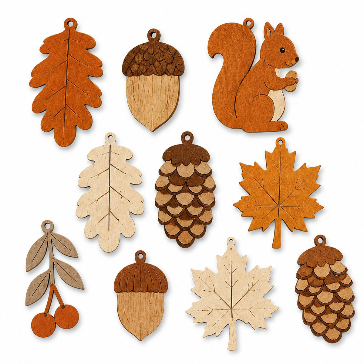 Christmas Wooden Ornament Hanging Decor, Pinewood DIY Party Decoration, Vintage Style